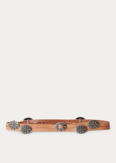 Women's Polo Ralph Lauren Concho Leather Wrap Belt | 018625AGP